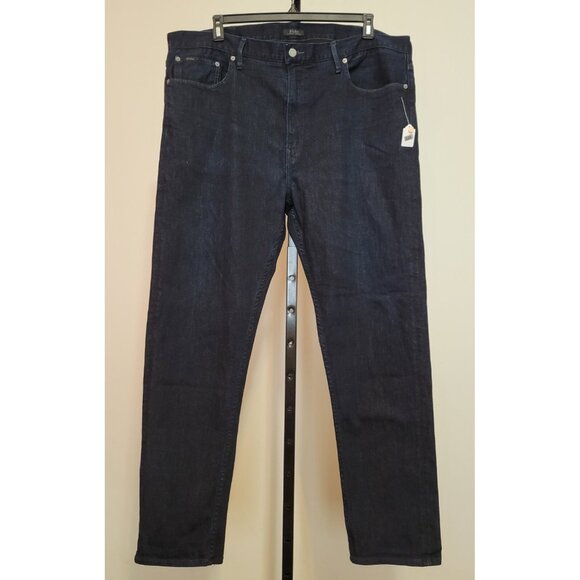 POLO RALPH LAUREN BLACK LABEL BLUE DENIM JEANS STRETCH COTTON SIZE 42BX32 #828 - Picture 1 of 8
